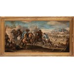 Francesco Simonini (ambito di) (Parma 1686 - 1766), Two episodes of the battle of Fornovo near Parma. Pair of paintings