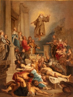 Artista fiammingo, XVII secolo, The miracles of Saint Francis of Paola