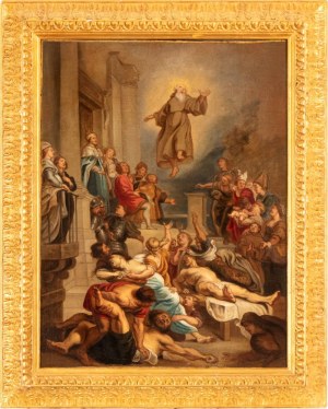 Artista fiammingo, XVII secolo, The miracles of Saint Francis of Paola