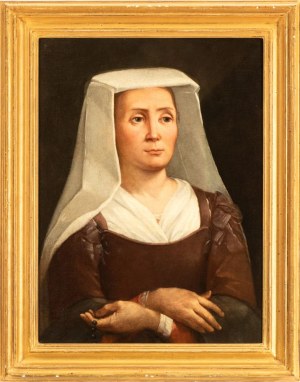 Artista attivo a Roma, XVII secolo, Portrait of a Woman with a Rosary