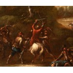 Artista fiammingo, XVIII secolo, Landscape with Bandit Attack