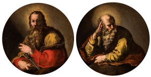 Artista veneto, XVIII secolo, a) Saint Paul; b) Saint Peter. Pair of paintings