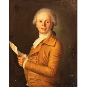 Artista francese, XVIII secolo, Portrait of a gentleman with a letter