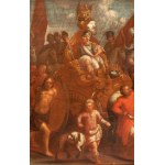 Artista fiammingo, XVII secolo, Triumphal procession with prisoners