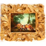 Artista francese, fine XVIII - inizio XIX secolo, Erotic scene in a landscape
