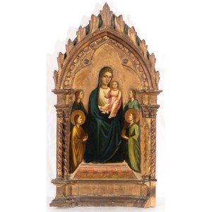 Nei modi della pittura fiorentina tardogotica, Enthroned Madonna and Child with saints