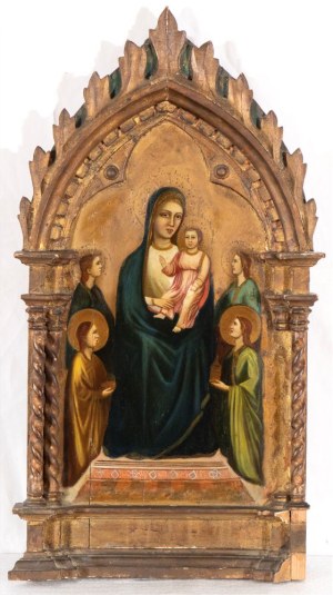 Nei modi della pittura fiorentina tardogotica, Enthroned Madonna and Child with saints