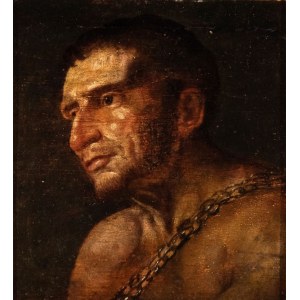 Artista italiano, XIX secolo, Head of a Prisoner with a Chain
