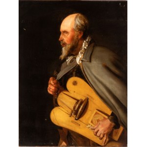 Georges de La Tour (seguace di) (Vic-sur-Seille 1593 - Lunéville 1652), The Blind Hurdy-Gurdy Player