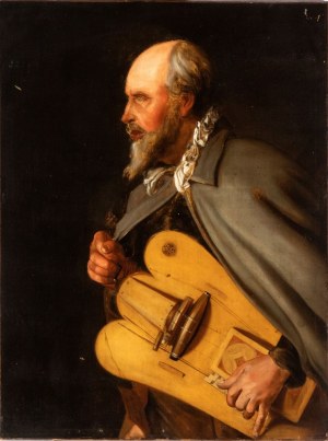 Georges de La Tour (seguace di) (Vic-sur-Seille 1593 - Lunéville 1652), The Blind Hurdy-Gurdy Player