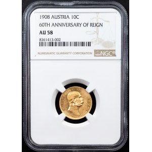 Franz Joseph I., 10 Kronen 1908, Vienna