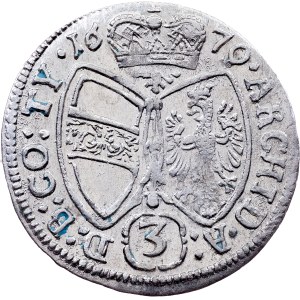 Leopold I., 3 Kreuzer 1670, Hall