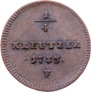 Joseph II., 1/4 Kreutzer 1783, F, Hall