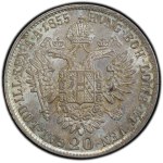 Franz Joseph I., 20 Kreuzer 1855, B, Kremnitz