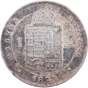 Franz Joseph I., 1 Forint 1874, KB, Kremnitz