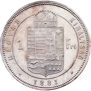 Franz Joseph I., 1 Forint 1881, KB, Kremnitz