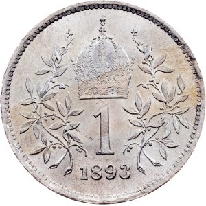 František Jozef I., 1 koruna 1893, Viedeň