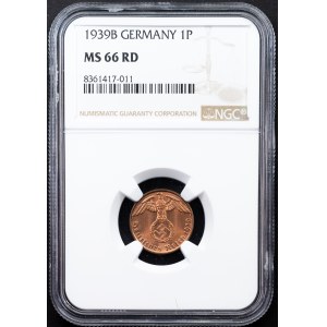Germany, 1 Reichspfennig 1939, B, Vienna
