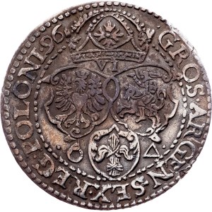 Pologne, Szóstak / 6 Groszy 1596, Malbork