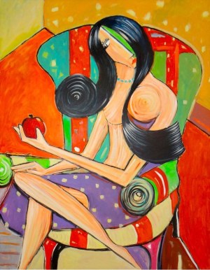 Tomasz KURAN (b. 1972), Eve - to tempt or not to tempt Adam, 2021