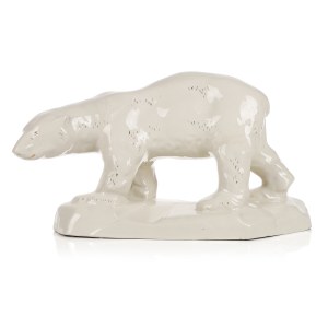 Figurine Polar bear, Porcelain and Porcelite Works in Chodzież