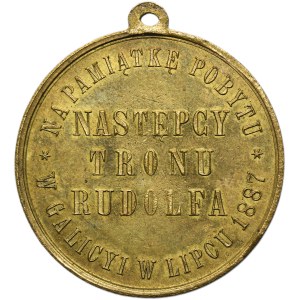 Galice, médaille commémorant la résidence du prince héritier Rodolphe en Galice en 1887