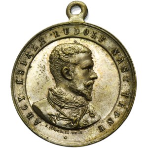Galícia, medaila na pamiatku pobytu korunného princa Rudolfa v Galícii 1887