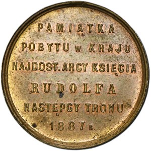 Galicia, Medal in Commemoration of the Stay of the Heir to the Throne Archduke Rudolf in the Country 1887
