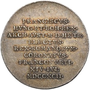 Autriche, François II, jeton de couronnement Francfort 1792