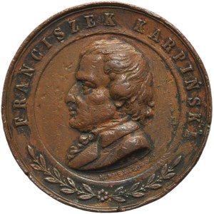 Galice, médaille pour l'inauguration du monument à Franciszek Karpiński à Kolomyia 1880