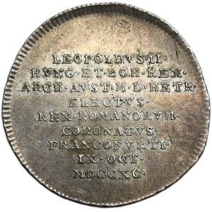 Rakúsko, Leopold II., korunovačný žetón Frankfurt 1790