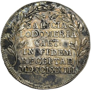 Galice et Lodomérie, Marie-Thérèse, jeton d'adhésion à l'Empire autrichien 1773