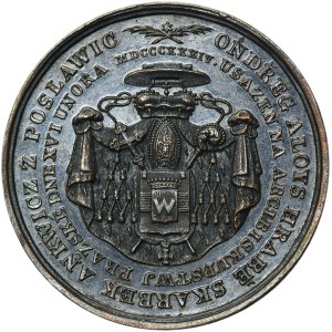 Galícia, medaila Alojzy Skarbek Ankwicz z Poslawic arcibiskup Ľvovský a Pražský 1834