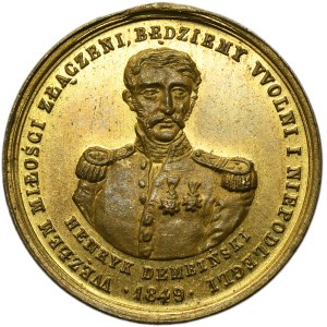 Vlastenecká medaila na pamiatku generálov Józefa Bema a Henryka Dembińského 1849