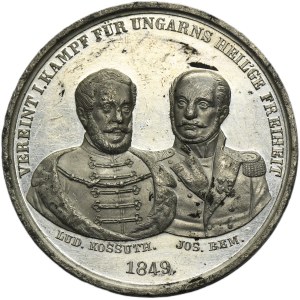 Medal Commemorating Józef Bem and Lajos Kossuth 1849