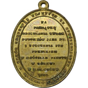 Galícia, medaila na pamiatku nálezu pozostatkov synov Jána III Sobieskeho 1862