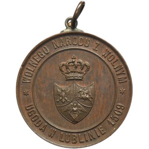 Halič, medaila k 300. výročiu Lublinskej únie 1869