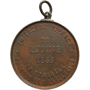 Halič, medaila k 300. výročiu Lublinskej únie 1869