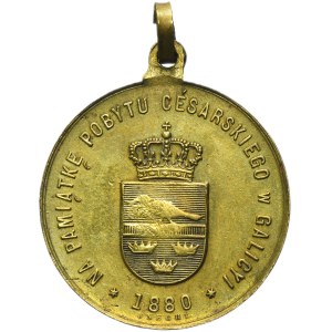 Galice, médaille commémorant la résidence de l'empereur François-Joseph Ier en Galice 1880