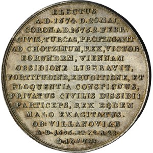 KOPIA medaily z kráľovskej suity, Ján III Sobieski, 19. storočie