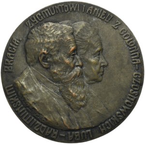 Galícia, medaila na pamiatku zlatej svadby Žigmunda a Aniely Radzimińských 1912