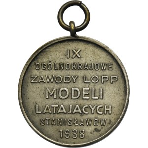 Medal 9th National Air and Anti-Gas Defense League Flying Model Competition in Stanisławów 1938
