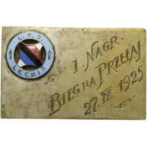 Galicia, L.K.S. Lechia Lviv Award Plaque, 1st Prize for the Cross-Country Race 1925