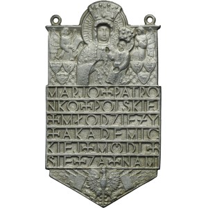 Plakieta Pielgrzymka Młodzieży Akademickiej ze Lwowa do Częstochowy 1936