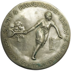 Galicia, Advertising Plaque for the Scott & Pawłowski Sporting Goods Store, 7 Halicki Square in Lviv, until 1939