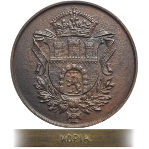 KOPIA, medaila o udelení čestného občianstva Ľvova prezidentovi Ignacymu Moscickému 1936
