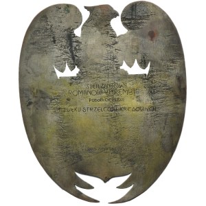 Plaque Commemorative Badge for Sergeant Roman Zaręba, Non-Commissioned Officer of the 51st Borderland Riflemen Regiment Brzeżany 1934