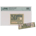 Danzig, 50 fenig 1919 - green - UNGÜLTIG stamp