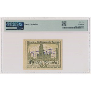 Danzig, 50 fenig 1919 - green - UNGÜLTIG stamp