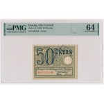 Danzig, 50 fenig 1919 - green - UNGÜLTIG stamp